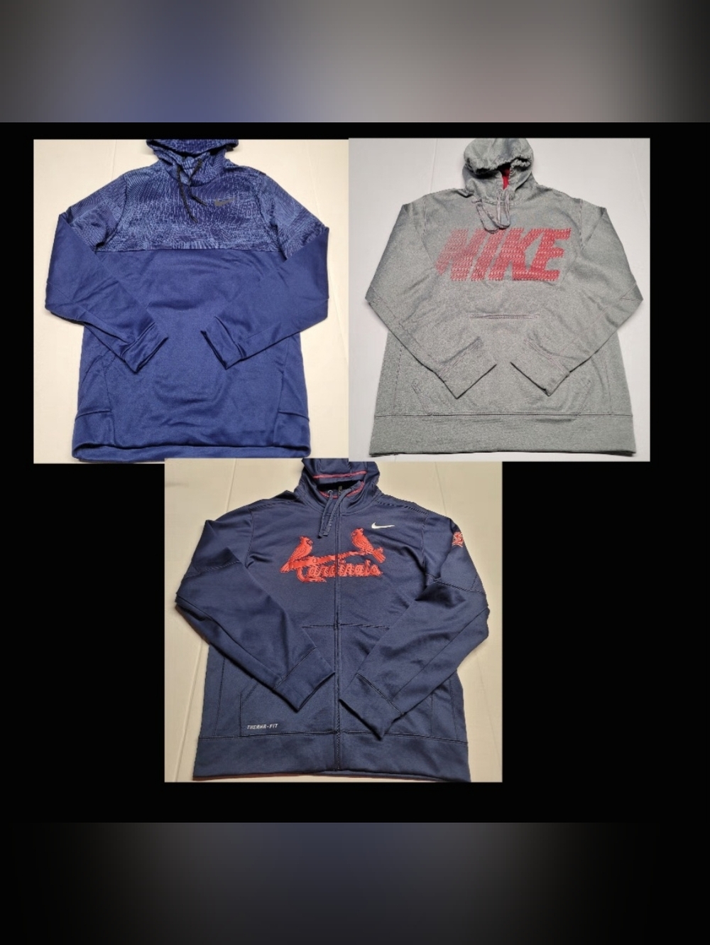 Nike Navy Blue Hoodie with Red Cardinals Logo Set